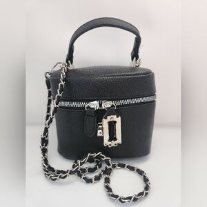 Kids - Mini PU Vanity Bag with Top Handle and Crossbody Strap